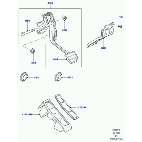 Land rover bouchon moteur Discovery 3, Range Sport (DWJ500020)