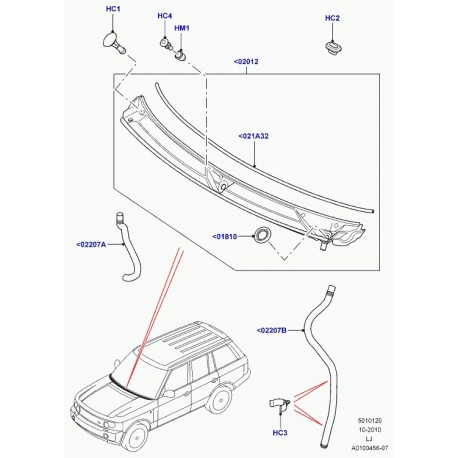 Land rover tube Range L322 (DWK000012)