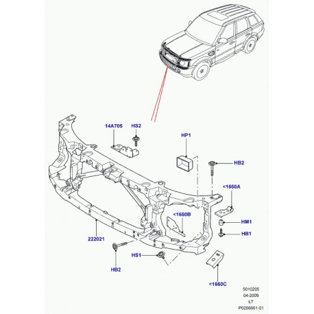 Land rover bouchon Discovery 3, Range Sport (DYB500020)