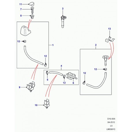 Land rover agrafe tuyau flexible Discovery 2 (DYC101510)