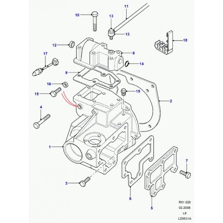 Land rover agrafe tuyau flexible Defender 90, 110, 130 (DYC500140)