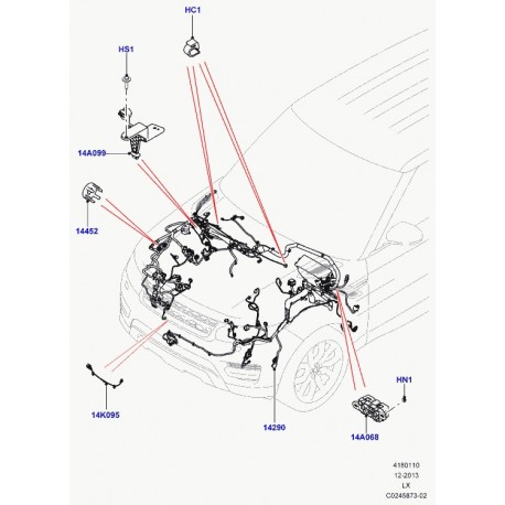 Land rover clip simple Discovery 3, Range L322, L405, Sport (DYC500160)