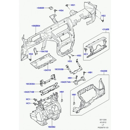 Land rover boulon Discovery 3, Range Sport (DYG000030)