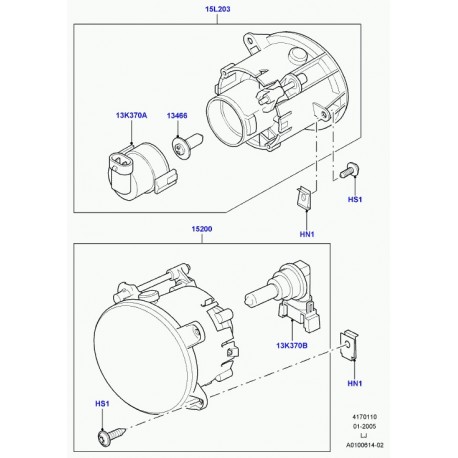 Land rover ecrou a six pans Range L322 (DYH000060)