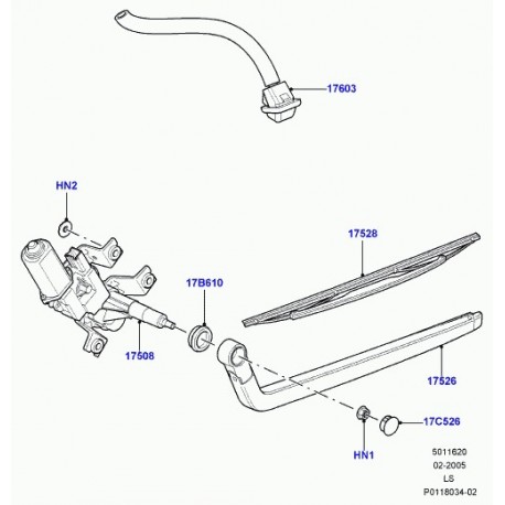 Land rover ecrou six pans avec rondelle plate Discovery 3 (DYH500100)