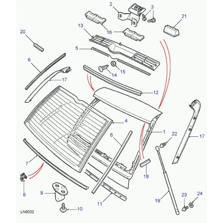 Land rover vis Range P38 (DYP10045L)