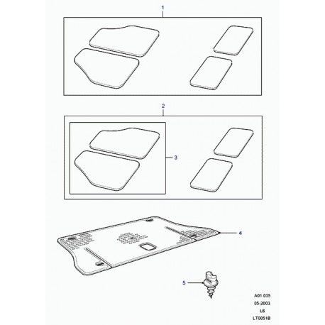 Land rover tapis Freelander 1 (EAH500030SMS)