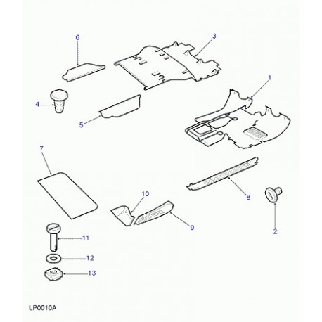 Land rover garniture Range P38 (EAN101160AAT)