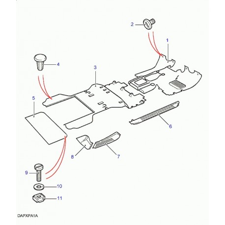 Land rover garniture Range P38 (EAN101260LNF)