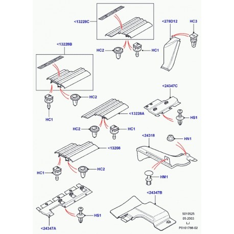 Land rover plaque de marchepied Range L322 (EAP000162PVA)