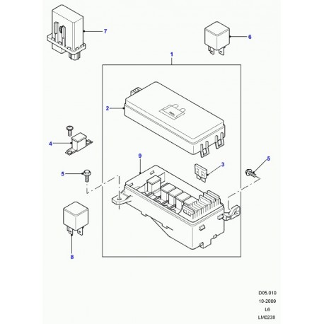 Land rover piece fusible Freelander 1 (EAP3166)