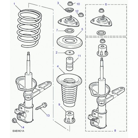 Land rover support suspension amortisseur Freelander 1 (EAP7162L)