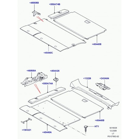 Land rover sangle fixation-panneau recouvr. Range Sport (EAS500170PVJ)