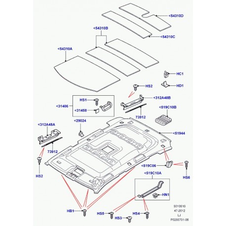 Land rover traverse p-bagages univers.(a cle) Range L322 (EDG000052PVA)