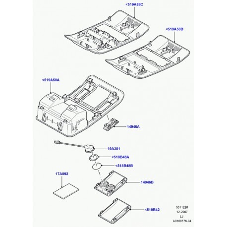 Land rover garniture Range L322 (EDV000053PUY)