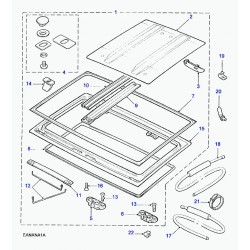 Land Rover Freelander 5-porte toit Rail Joint en caoutchouc/JOINT D'ÉTANCHÉITÉ AVANT GAUCHE CAJ100092