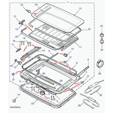 Land rover toit ouvrant Freelander 1 (EED500220LUM)