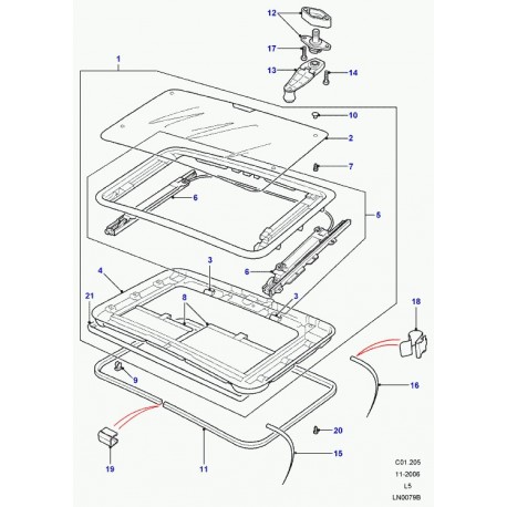 Land rover tuyau flexible d'ecoulement d'eau Discovery 2 (EEH100720)