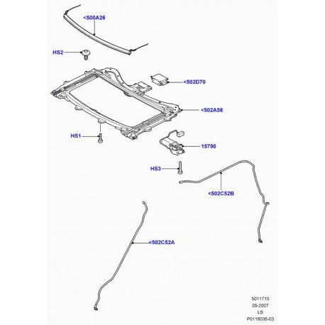 Land rover tuyau flexible d'ecoulement d'eau Discovery 3 (EEH500110)