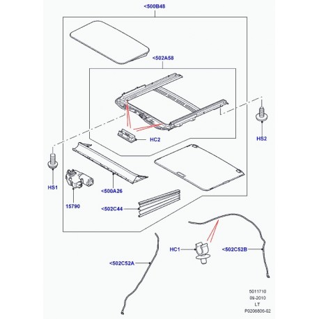 Land rover tuyau flexible d'ecoulement d'eau Range Sport (EEH500120)