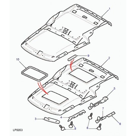 Land rover rembourrage mousse Discovery 2 (EEK100310)