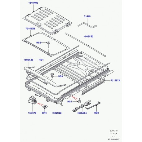 Land rover deflecteur d'air Range L322 (EFJ000020)