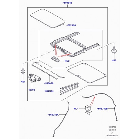 Land rover deflecteur de vent-cadre de toit Range Sport (EFJ500020PVJ)