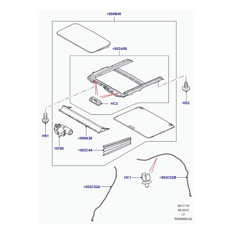 DEFLECTEUR D'AIR POUR RANGE ROVER SPORT Pack de 4 pièces de qualité