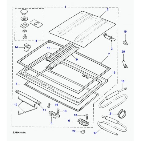 Land rover jeu de pieces de fixation Freelander 1 (EGM100180)