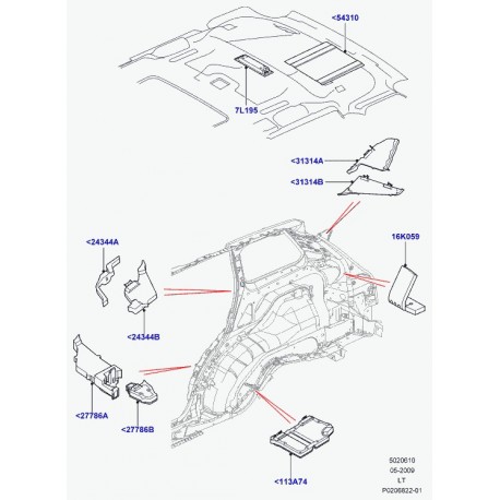 Land rover insonorisant Discovery 3, Range Sport (EIR500181)