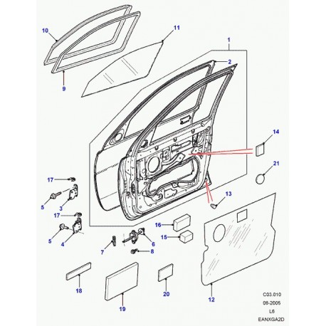 Land rover evacuation eau Freelander 1 (EJD000120)