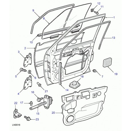 Land rover tole de protection Range P38 (EJD101600)