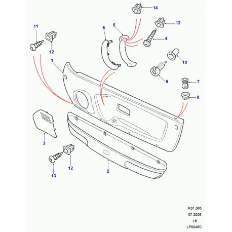 Land rover poignee interieure de porte Freelander 1 (EJE100450HAU)