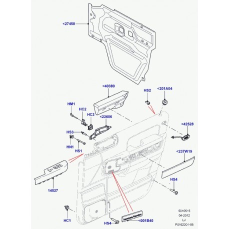 Land rover cache interrupteur Range L322 (EJN500170PVA)