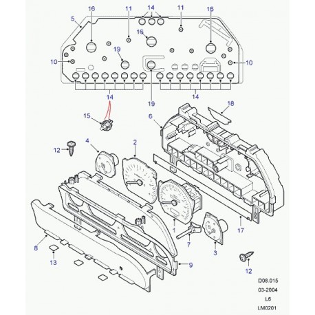 Land rover porte ampoule Freelander 1 et Range P38 (EJP1180L)