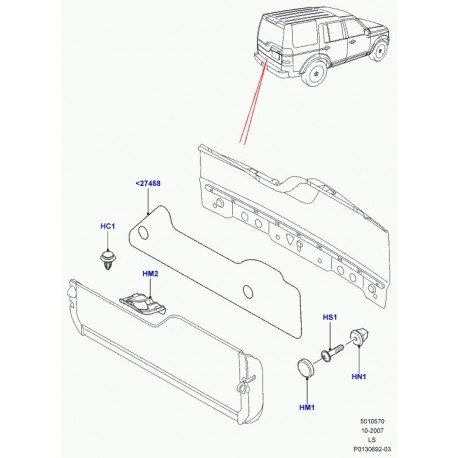 Land rover manchon caoutchouc Discovery 3 (EOA500011PVJ)