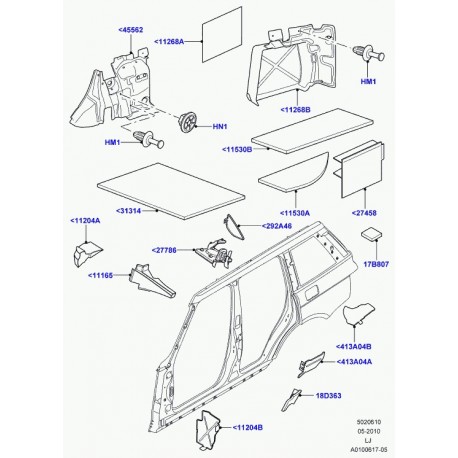 Land rover evacuation eau Range L322 (EOT500030)