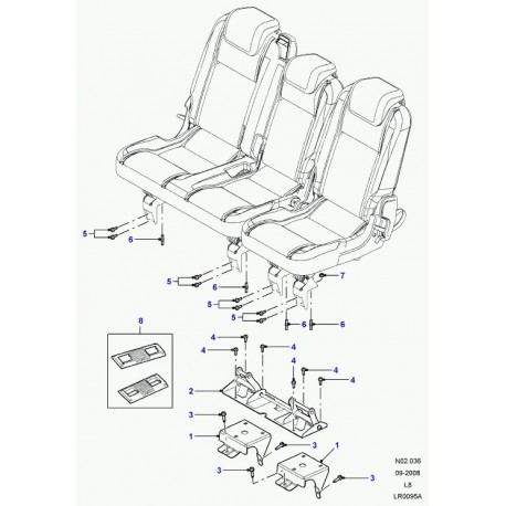 Land rover cache gache Defender 90, 110, 130 (ERK500610PUY)