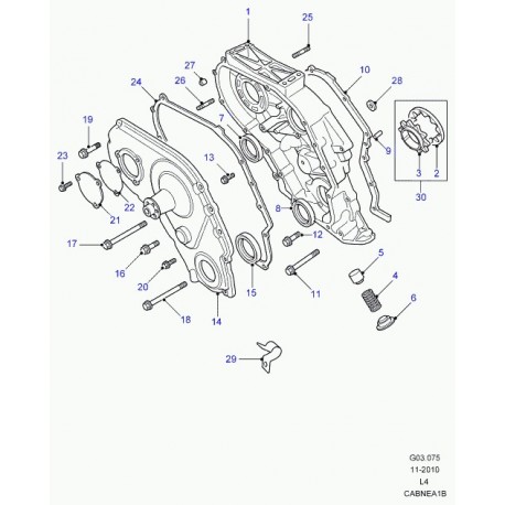 Land rover piston-soupape surpr. pompe huile Defender 90, 110, 130 et Discovery 1 (ERR1085)
