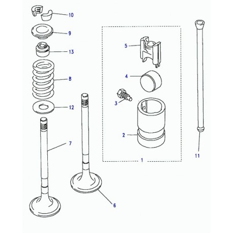 Land rover soupape d'échappement Defender 90, 110, 130, Discovery 1, Range Classic (ERR1156)