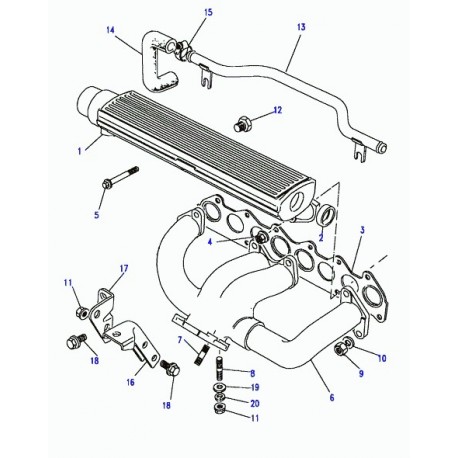 Land rover joint collecteur admission /échappement Defender 90, 110, 130, Discovery 1, Range Classic (ERR1208)