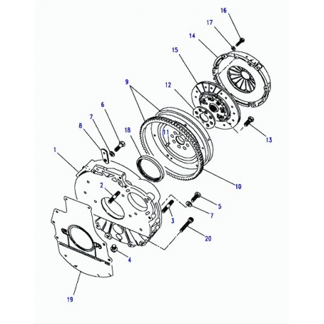 Land rover joint carter embrayage / boite de vitesse Defender 90, 110, 130 et Discovery 1 (ERR1440)