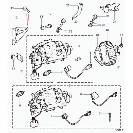 Land rover support pompe Discovery 1 (ERR1604)