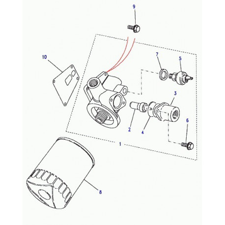 Land rover filtre à huile Defender 90, 110, 130, Discovery 1, 2, Range Classic, P38 (ERR3340)