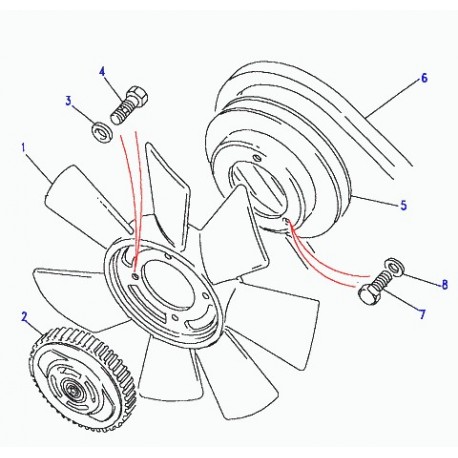 Land rover ventilateur Defender 90, 110, Discovery 1, Range Classic (ERR3380)