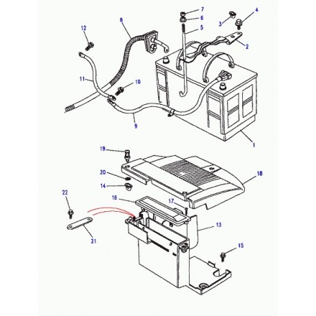 Land rover vis de serrage attache batterie Range P38 (ERR3447)