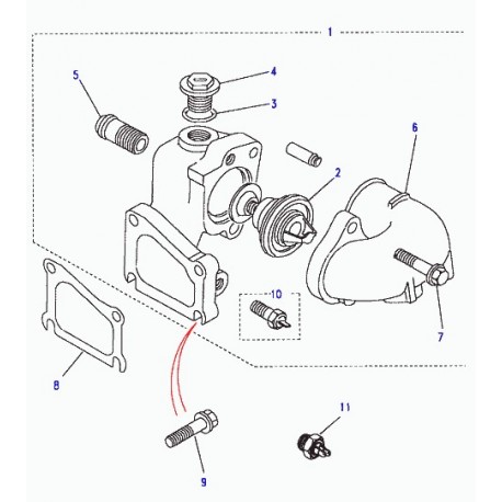 Land rover boitier de thermostat Discovery 1 (ERR3479)