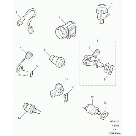 Land rover moteur-limit.vit./com.pompe inj. Discovery 1 et Range P38 (ERR4352)