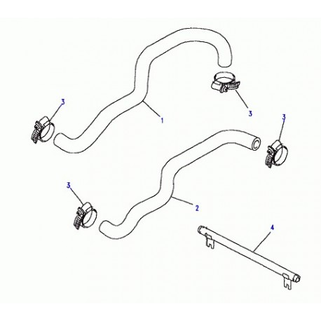 Land rover durite de chauffage Discovery 1 (ERR4531)