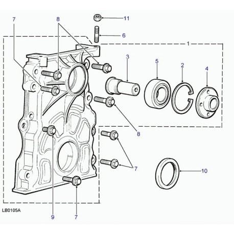 Land rover roulement a rouleaux coniques Defender 90, 110, 130 et Discovery 2 (ERR5285)